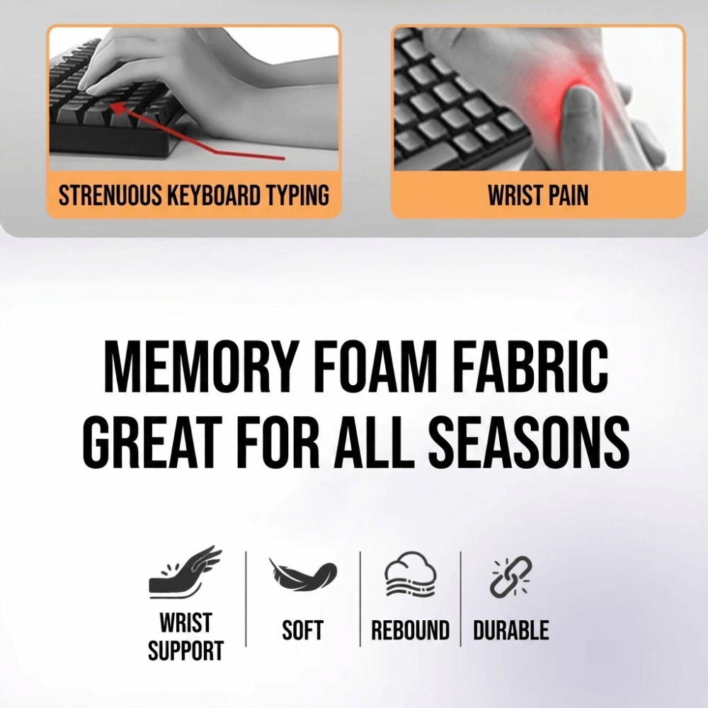 Keyboard Wrist Pad Leather - Easy Typing Non-Slip Ergonomic Computer Keyboard