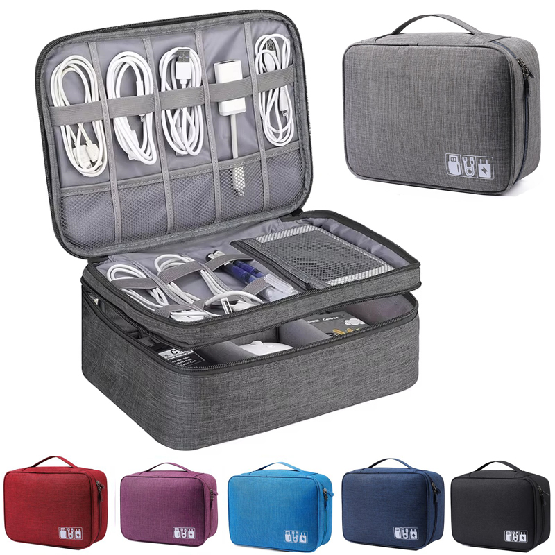 Tech Accessories Case - Cable Storage Bag Waterproof Digital Electronic