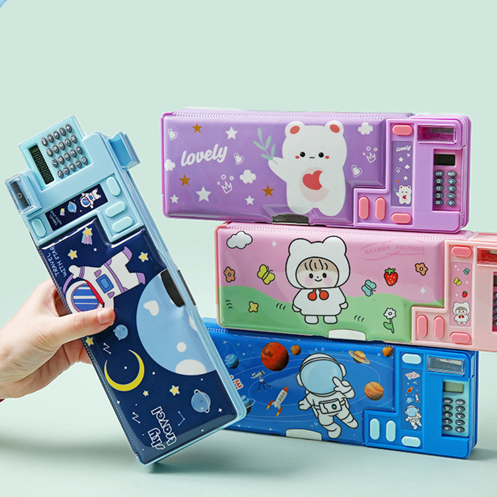 Tech Accessories Case - Multi Functional Stationery Box Smart Female