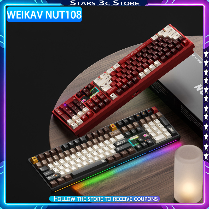 Tech Gaming Accessories - WEIKAV NUT108 Mechanical Keyboard Aluminum Alloy
