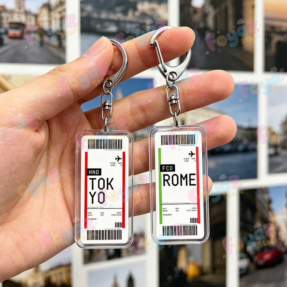 Tech Accessories Travel - Fashion Paris Tokyo Travel Keychain Accessories