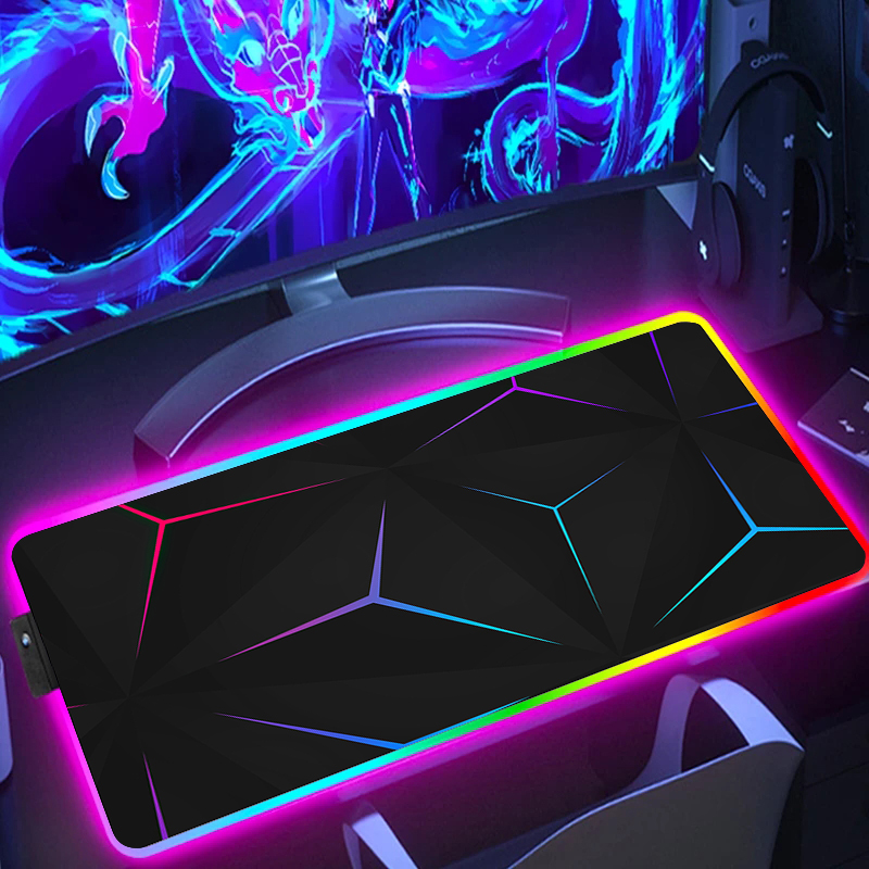 Mouse Charging Pad - RGB Extended Hexagon Gaming Mouse Pad