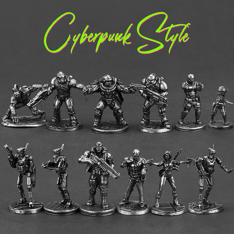 Tech Accessories Board - Futuristic Tech Cyberpunk Style Metal Soldier