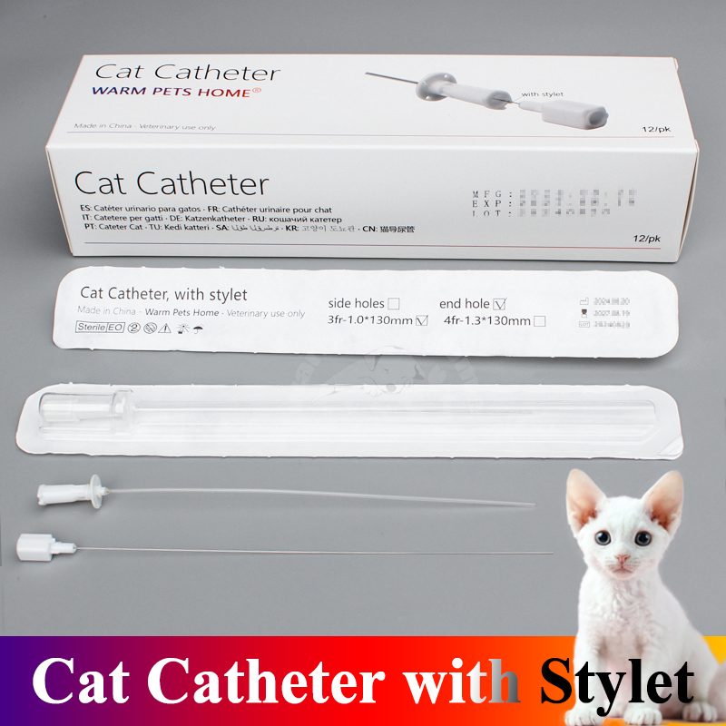 Vet Tech Accessories - Cat Catheter with Stylet 3Fr End