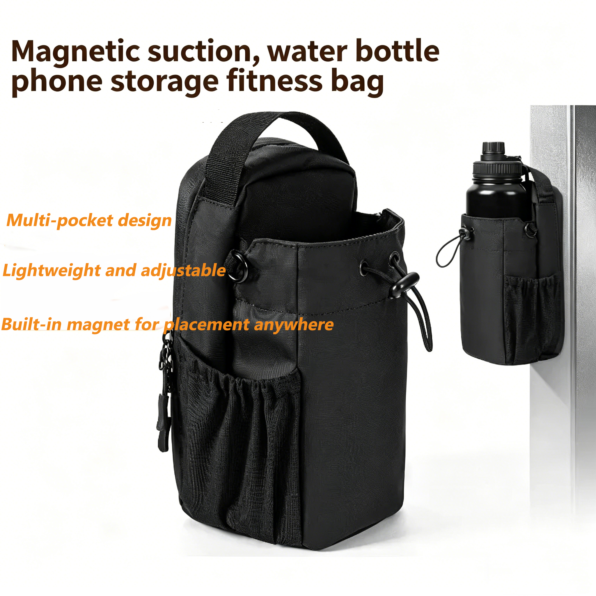 Tech Accessories - Magnetic Gym Bottle Bag Water Bottle