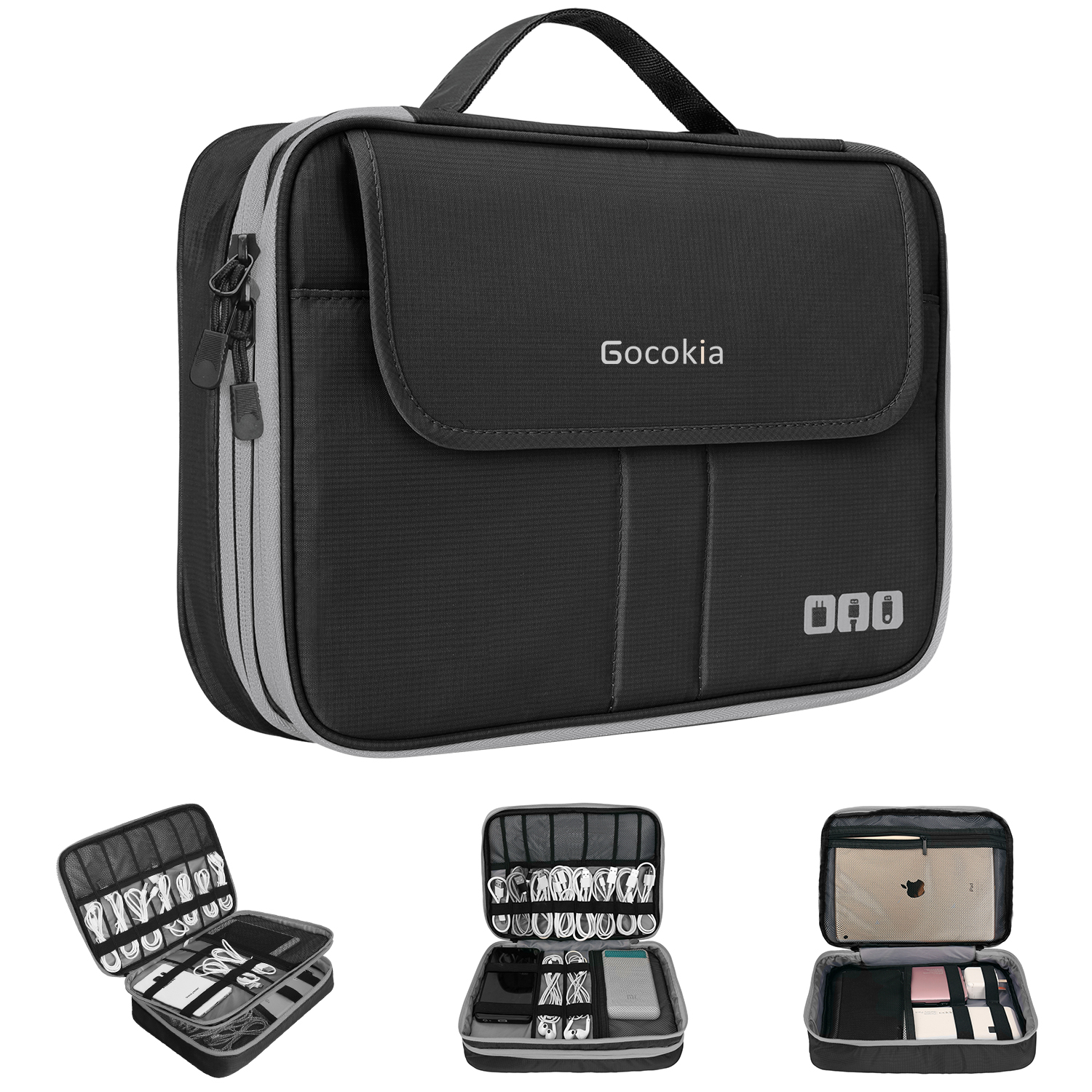 Tech Accessories Case - Double Layers Large Capacity Travel Electronic