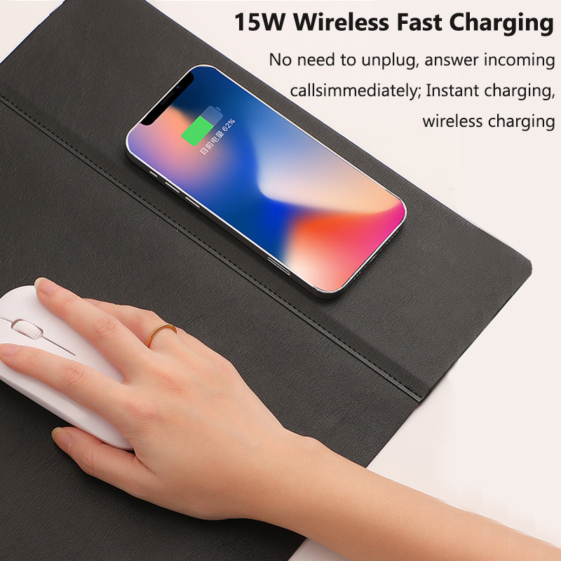 Wireless Charging PU Mouse Pad - Mouse Charging Pad recension och pris