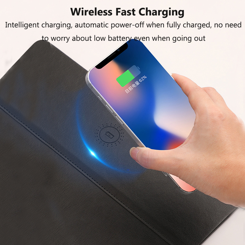 Wireless Charging PU Mouse Pad - Mouse Charging Pad recension och pris