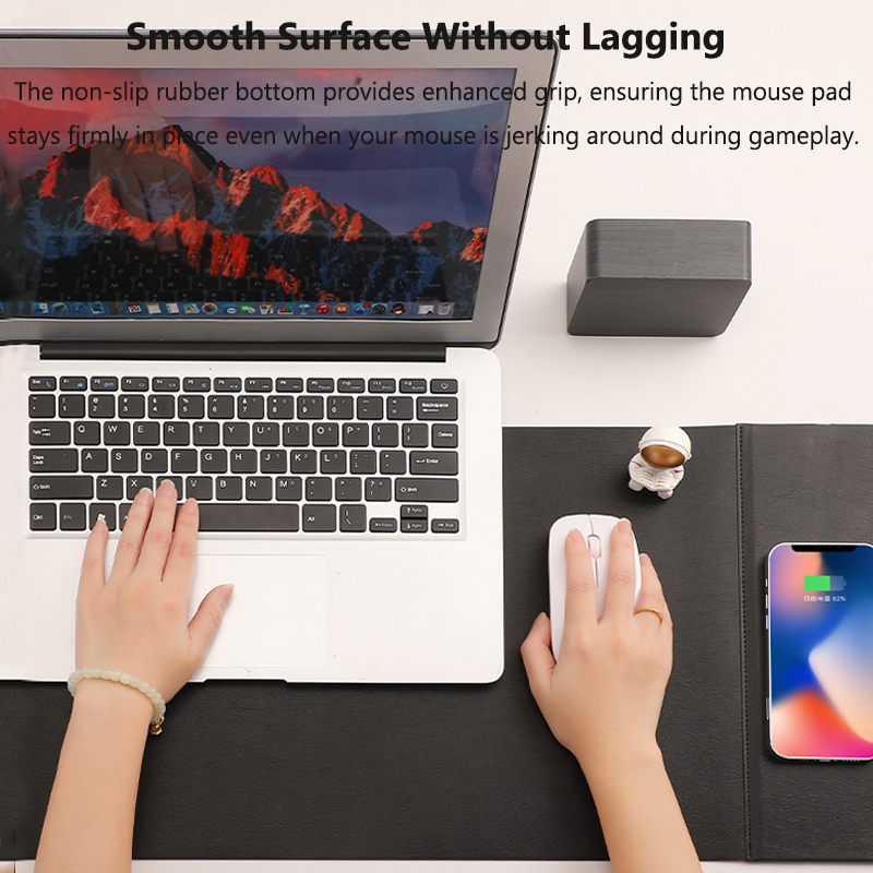 Wireless Charging PU Mouse Pad - Mouse Charging Pad recension och pris
