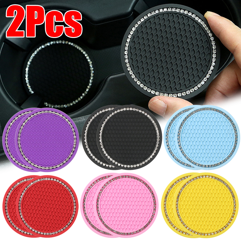 1/2Pcs Car Coaster Water Cup H - Tech Accessories For Car recension och pris