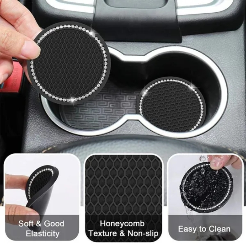 1/2Pcs Car Coaster Water Cup H - Tech Accessories For Car recension och pris
