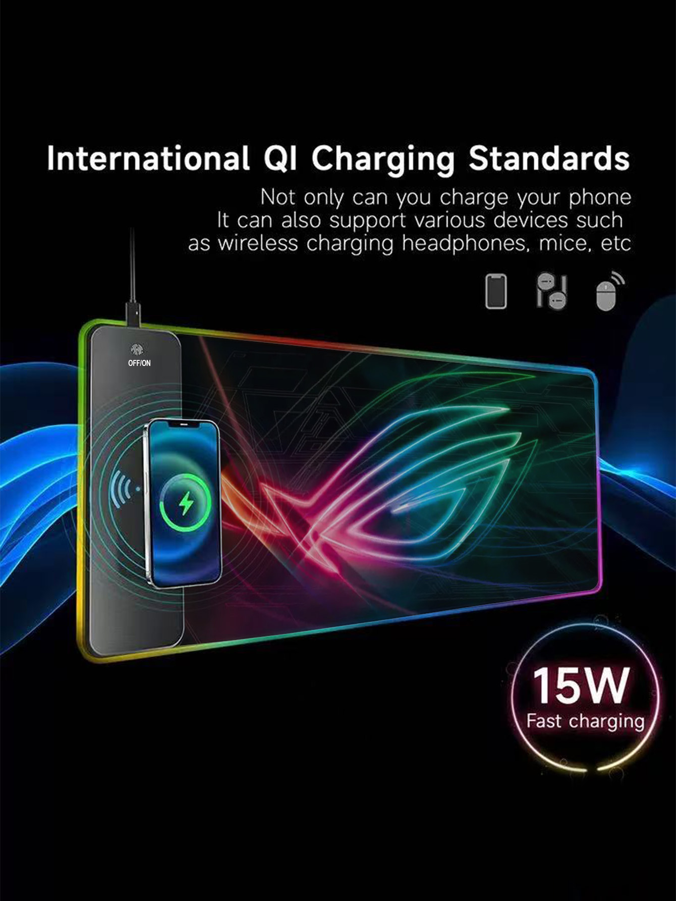 RGB Illuminated Multi-Function - Mouse Charging Pad recension och pris
