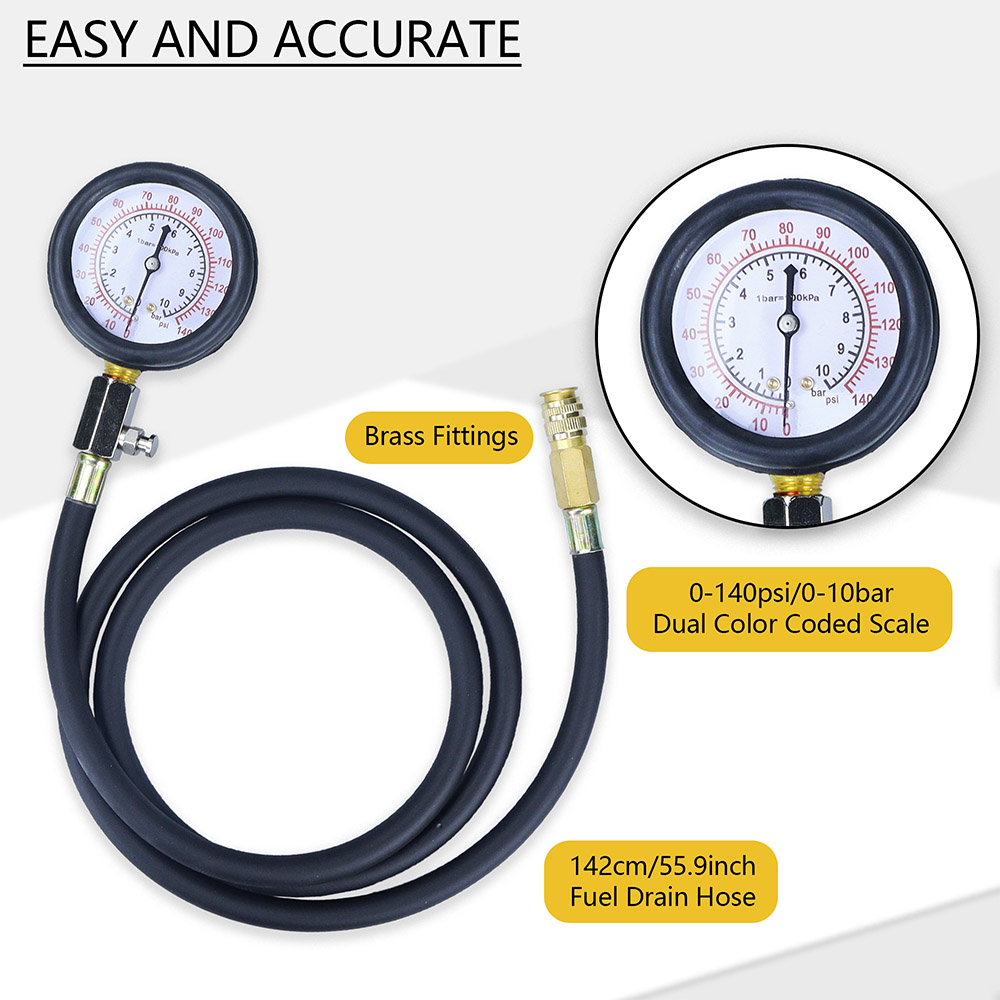 Oil Pressure Tester Kit 0-140p - Tech Accessories Case recension och pris