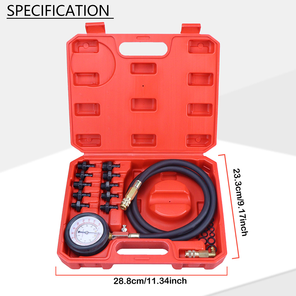 Oil Pressure Tester Kit 0-140p - Tech Accessories Case recension och pris