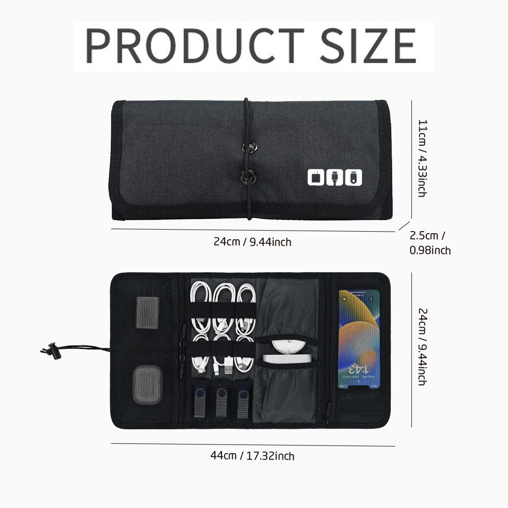 Tech Organizer Bag Cable Stora - Tech Accessories Travel recension och pris