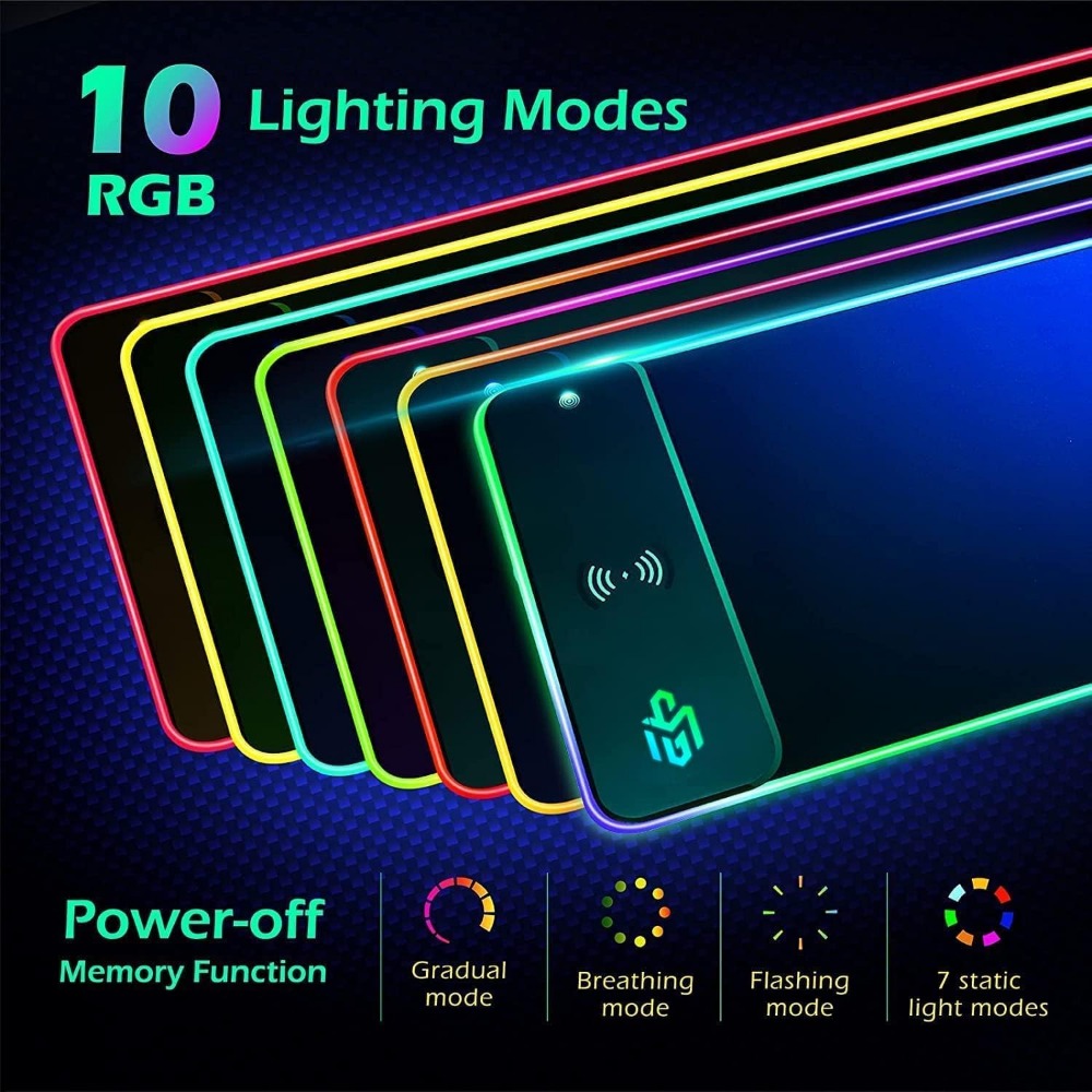 15W Wireless Charging RGB LED  - Mouse Charging Pad recension och pris