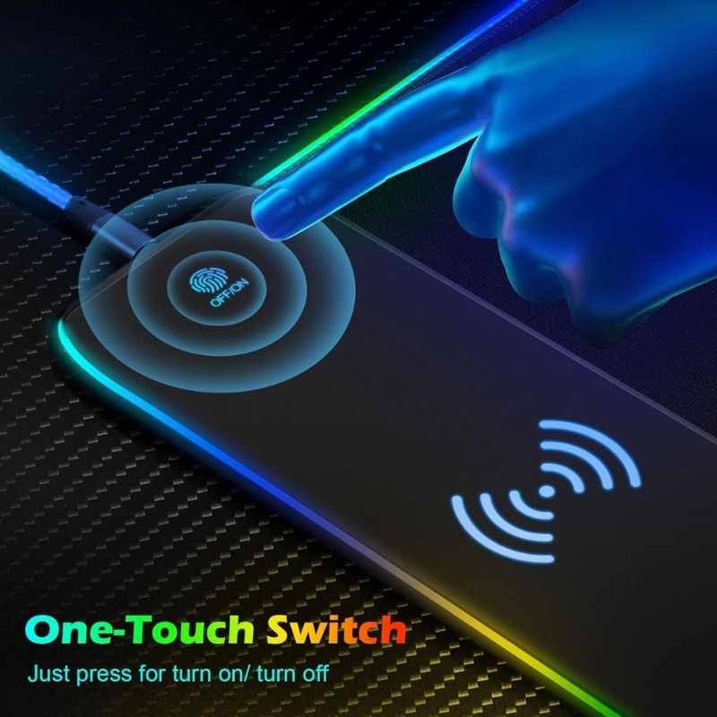 96GE LED Gaming Mouse Pad with - Mouse Charging Pad recension och pris
