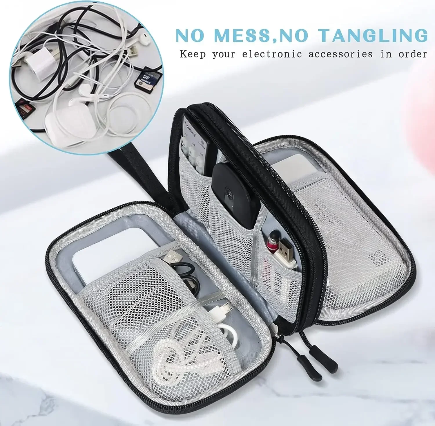 Travel Cable Bag Portable Digi - Tech Accessories Case recension och pris