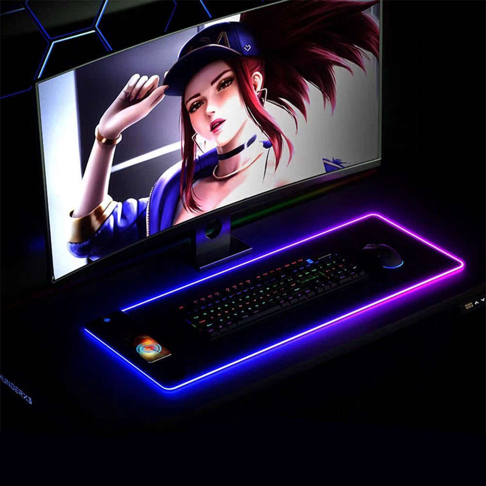 RGB mouse pad with wireless ch - Mouse Charging Pad recension och pris