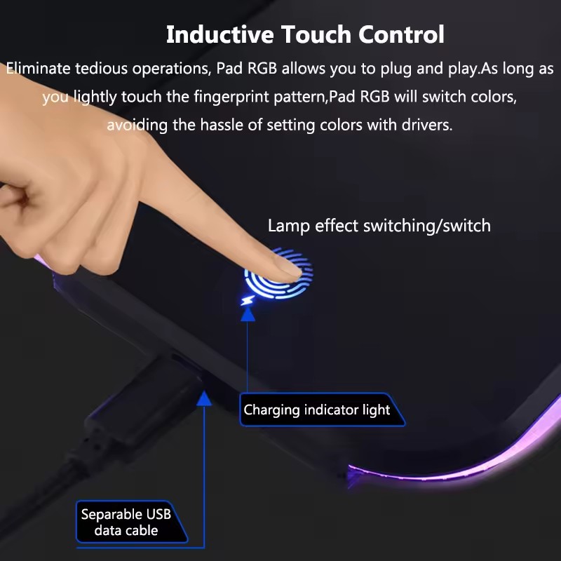 RGB mouse pad with wireless ch - Mouse Charging Pad recension och pris