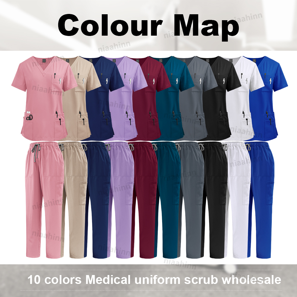 Multicolor Scrubs Uniform Wome - Vet Tech Accessories recension och pris