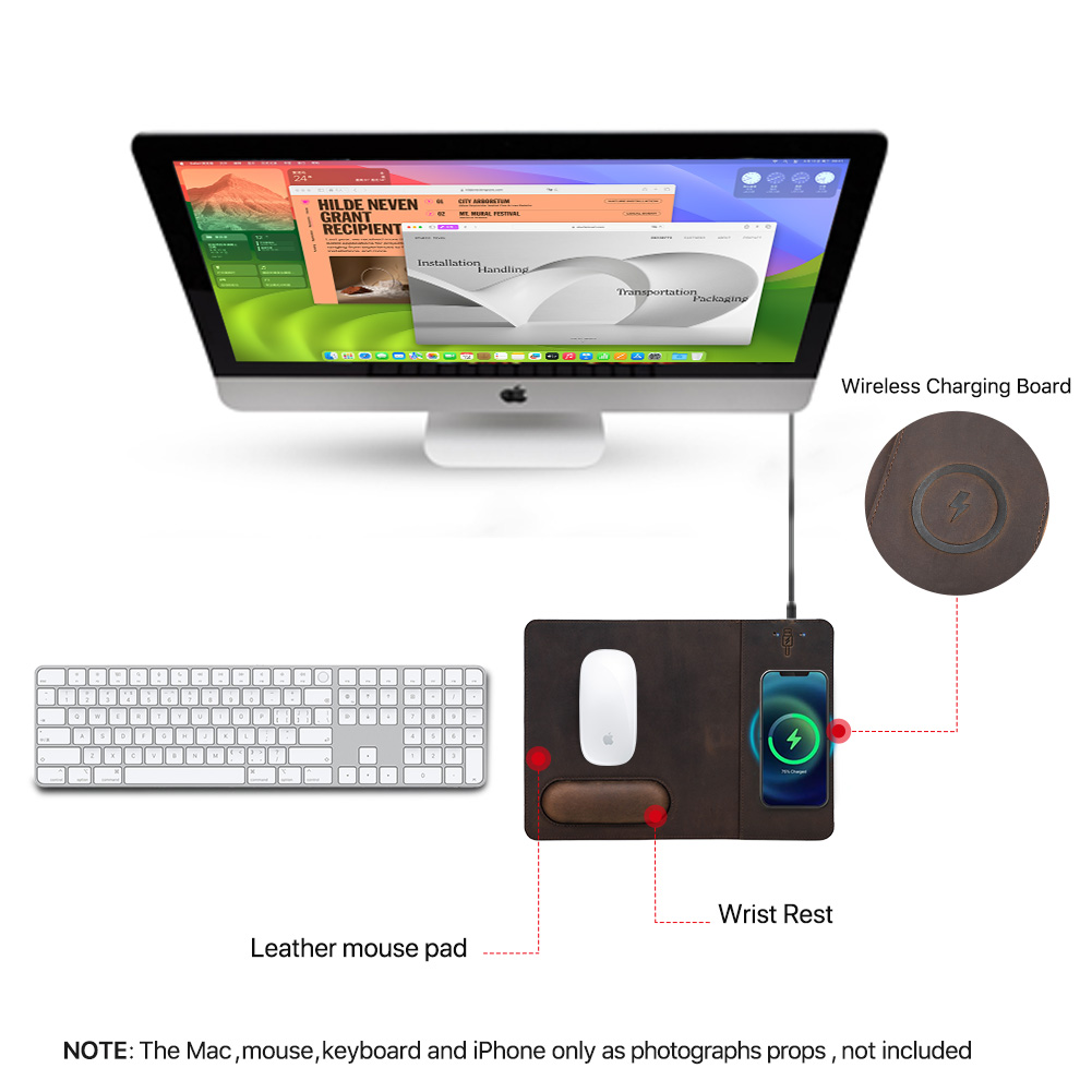 Mouse Pad with 15W Phone Wirel - Mouse Charging Pad recension och pris
