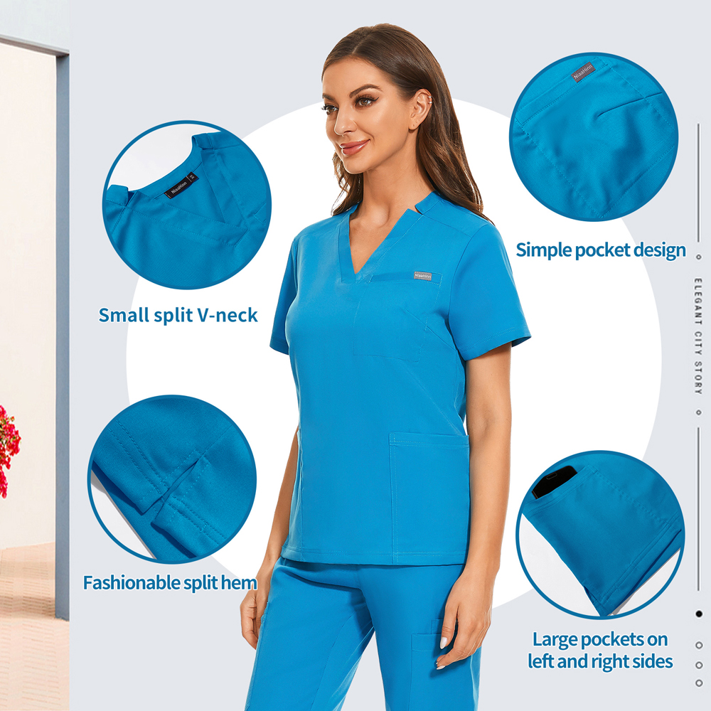 8Colors Solid Vneck Pocket Scr - Vet Tech Accessories recension och pris