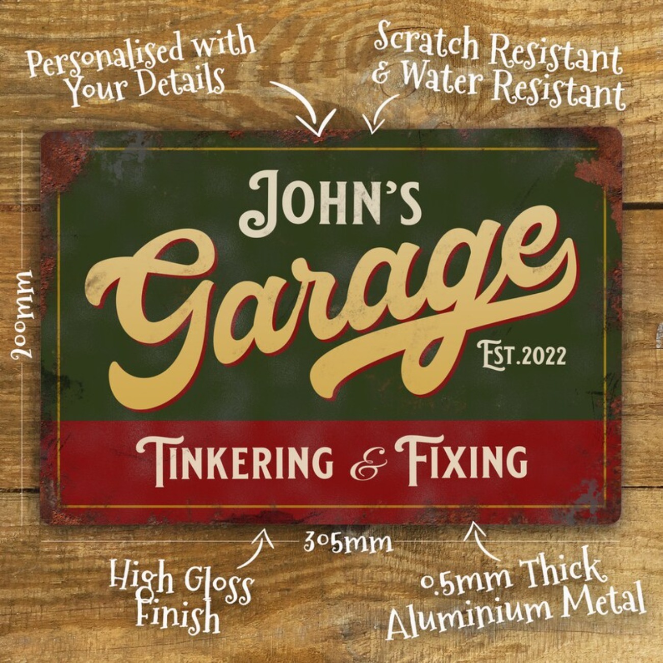 Custom Personalised Garage Met - Tech Accessories recension och pris
