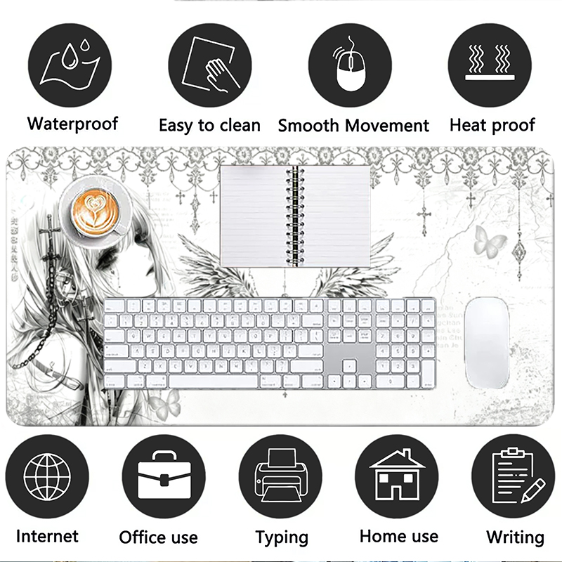 Leather Mousepad Black White A - Tech Gaming Accessories recension och pris