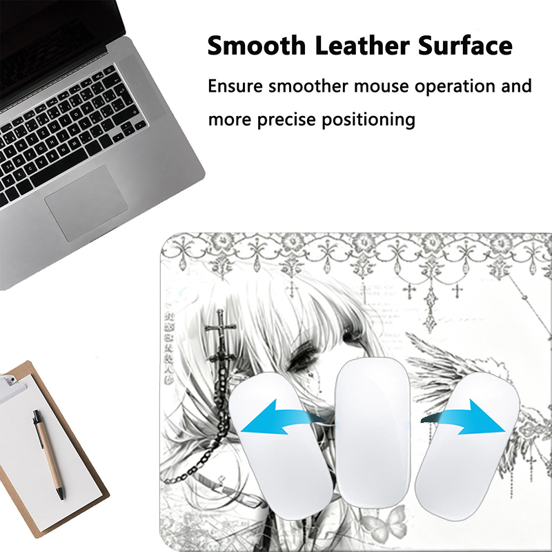 Leather Mousepad Black White A - Tech Gaming Accessories recension och pris