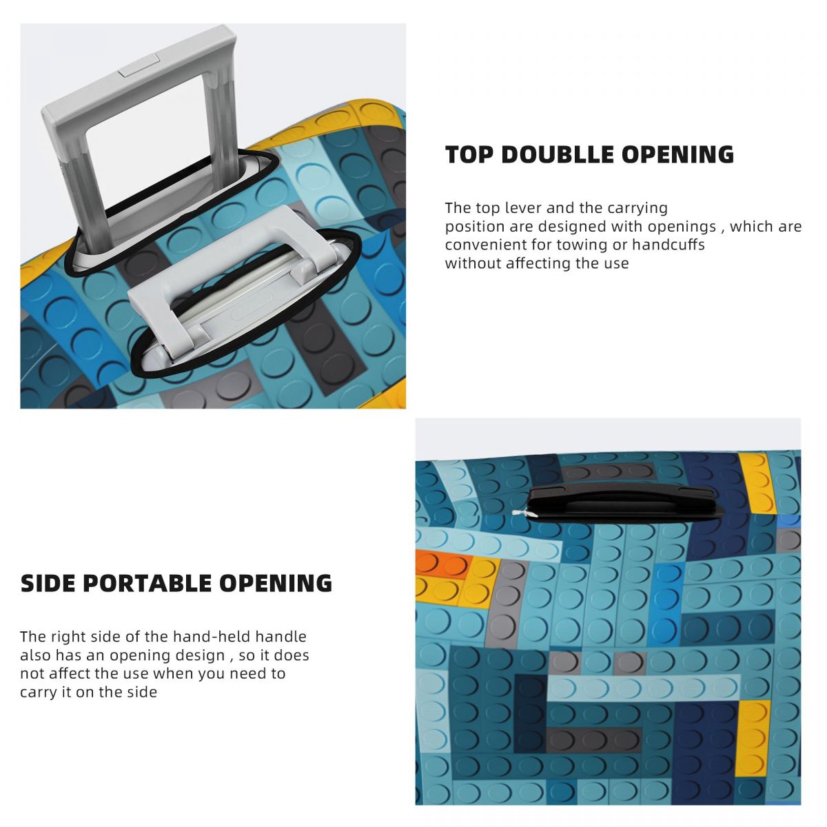 Blue Tech Pixel Building Block - Tech Accessories Travel recension och pris