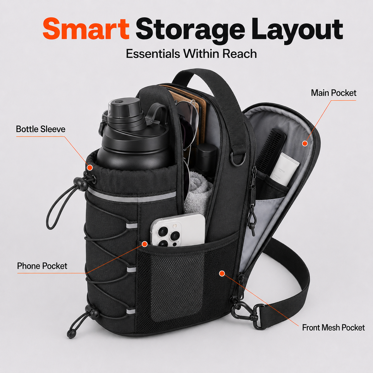Magnetic Gym Bottle Bag Water  - Tech Accessories recension och pris