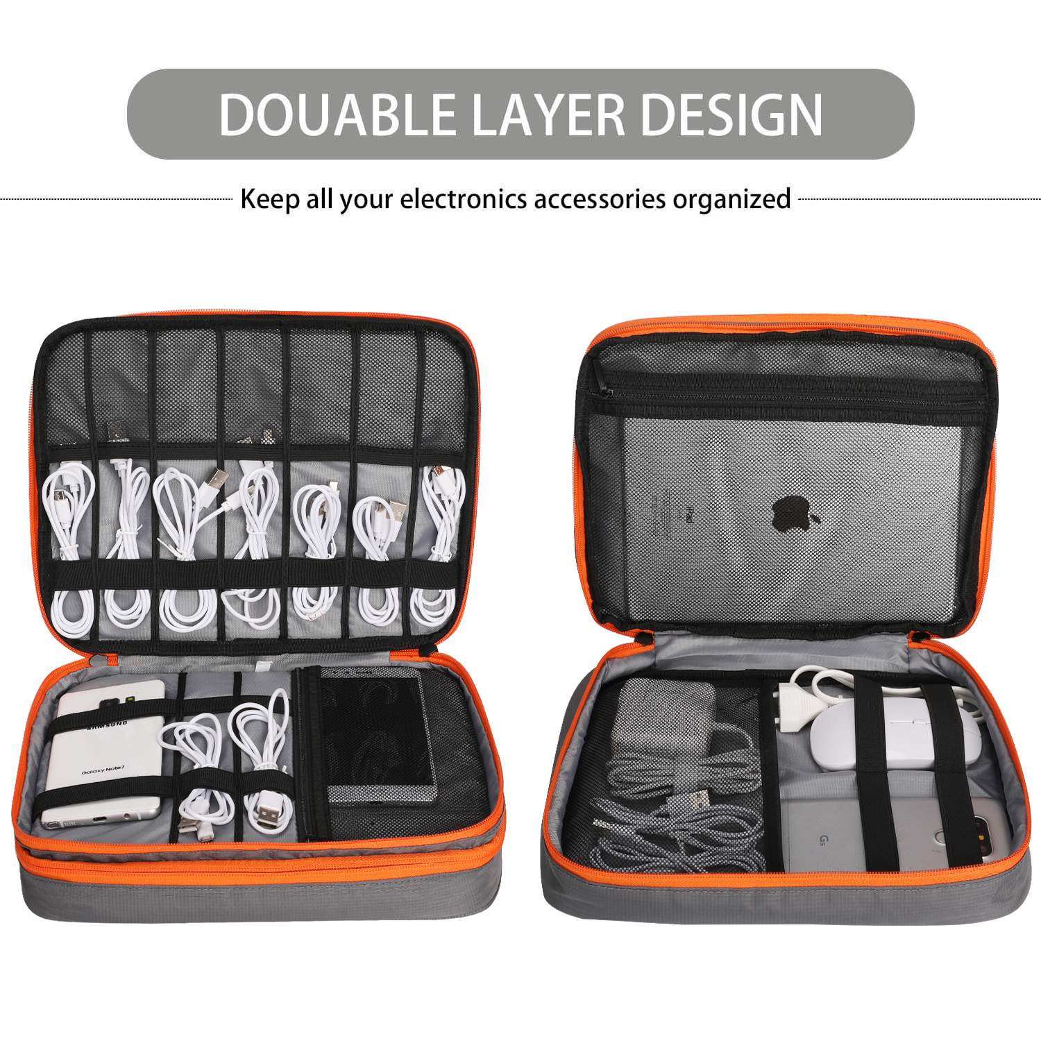 Double Layers Large Capacity T - Tech Accessories Case recension och pris