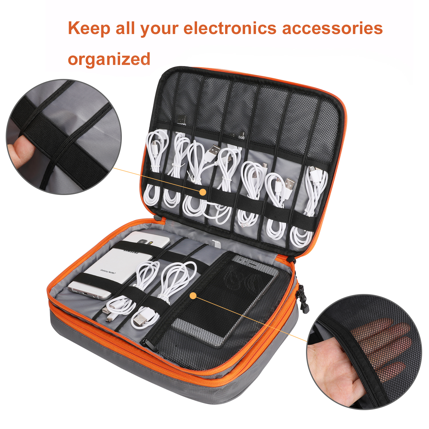 Double Layers Large Capacity T - Tech Accessories Case recension och pris
